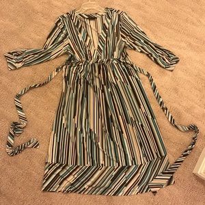 Green stripe dress
